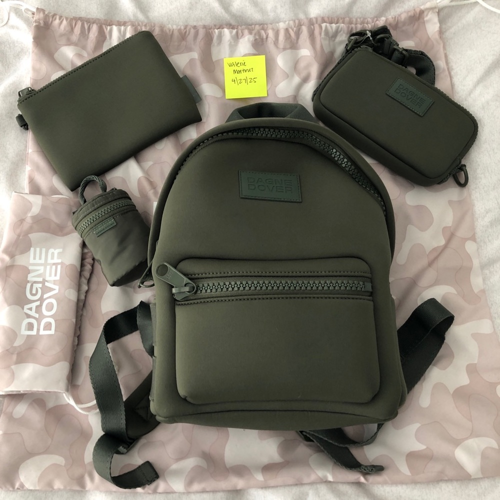 DAGNE DOVER, small Dakota backpack, Mara phone sling, and keychain bundle